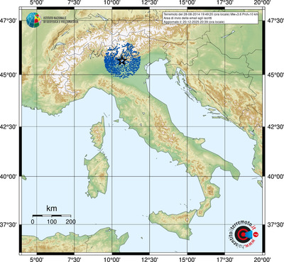 Area di invio delle email agli iscritti