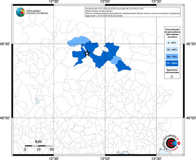 Mappa territorio comunale con almeno 3 questionari
