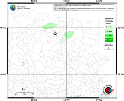Mappa territorio comunale con almeno 3 questionari
