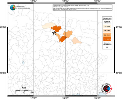 Mappa territorio comunale con almeno 3 questionari