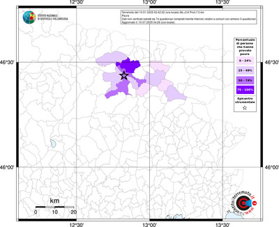 Mappa territorio comunale con almeno 3 questionari