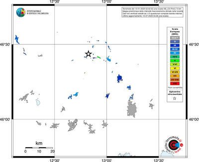 Mappa EMS - territori delle località