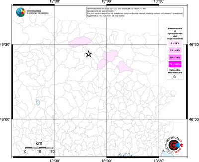 Mappa territorio comunale con almeno 3 questionari