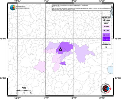 Mappa effetto tematico riferita ai limiti comunali