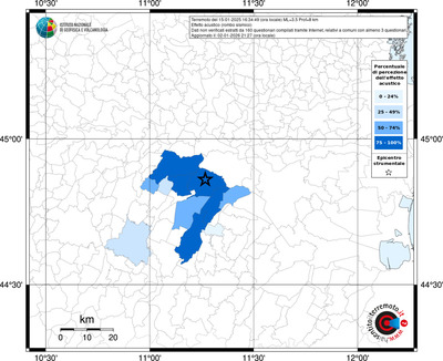 Mappa territorio comunale con almeno 3 questionari