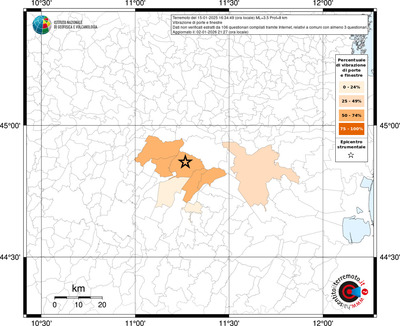 Mappa territorio comunale con almeno 3 questionari