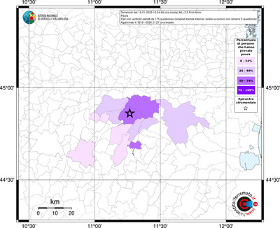 Mappa territorio comunale con almeno 3 questionari