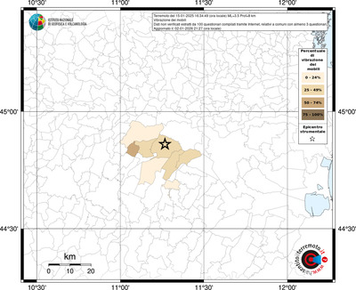 Mappa territorio comunale con almeno 3 questionari