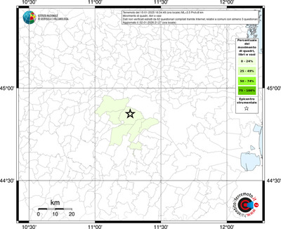 Mappa territorio comunale con almeno 3 questionari