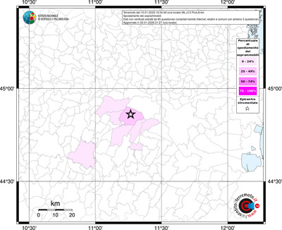 Mappa territorio comunale con almeno 3 questionari
