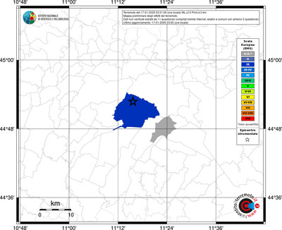 Mappa EMS riferita ai limiti comunali