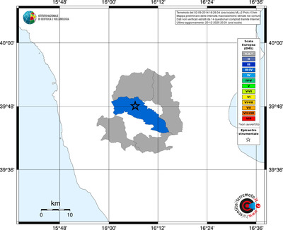 Mappa EMS - territori comuni