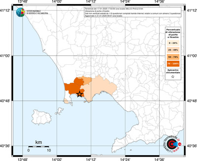 Mappa effetto tematico riferita ai limiti comunali