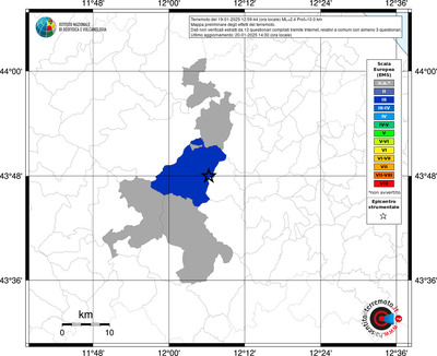 Mappa EMS riferita ai limiti comunali