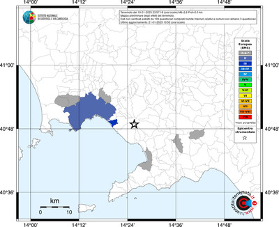 Mappa EMS riferita ai limiti comunali