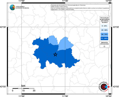 Mappa territorio comunale con almeno 3 questionari