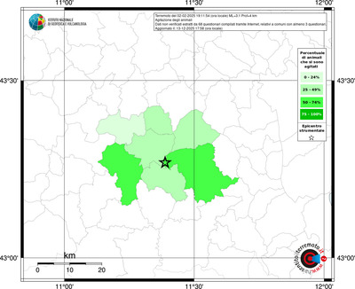 Mappa territorio comunale con almeno 3 questionari
