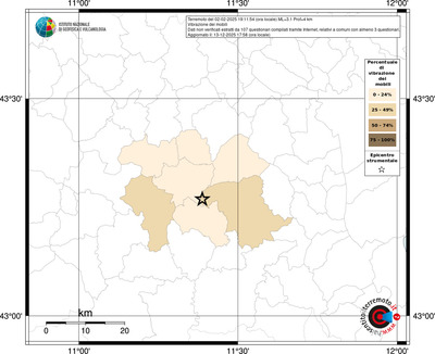 Mappa territorio comunale con almeno 3 questionari