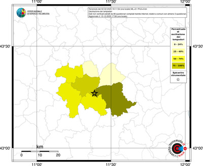 Mappa territorio comunale con almeno 3 questionari