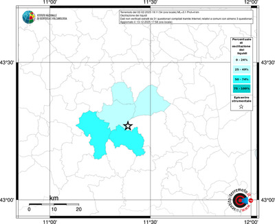 Mappa territorio comunale con almeno 3 questionari