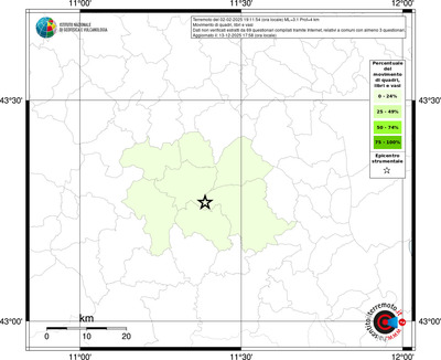 Mappa territorio comunale con almeno 3 questionari