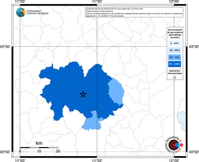 Mappa territorio comunale con almeno 3 questionari