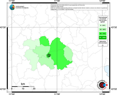 Mappa territorio comunale con almeno 3 questionari