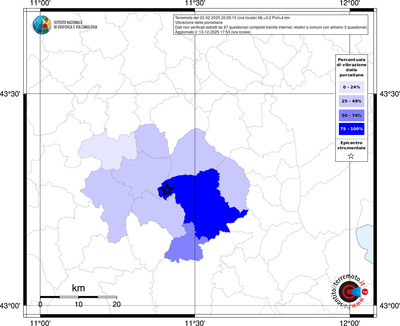 Mappa territorio comunale con almeno 3 questionari