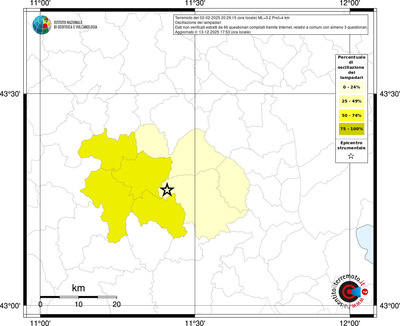 Mappa territorio comunale con almeno 3 questionari