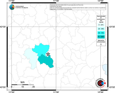 Mappa territorio comunale con almeno 3 questionari