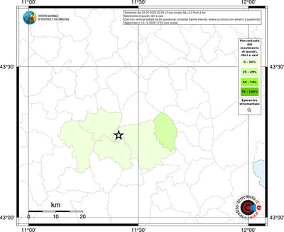 Mappa territorio comunale con almeno 3 questionari