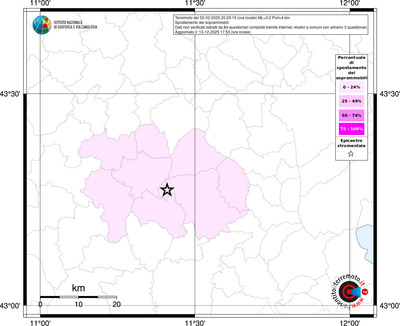 Mappa territorio comunale con almeno 3 questionari