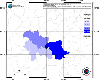 Mappa territorio comunale con almeno 3 questionari