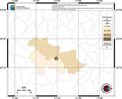 Mappa territorio comunale con almeno 3 questionari