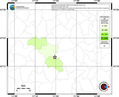 Mappa territorio comunale con almeno 3 questionari