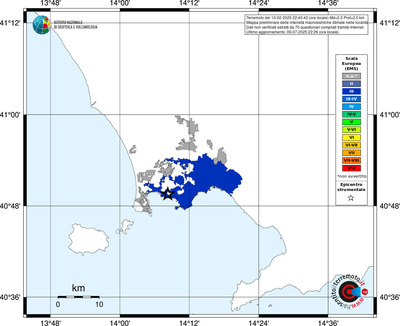 Mappa EMS - territori delle località
