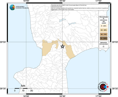 Mappa territorio comunale con almeno 3 questionari