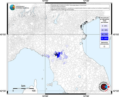 Mappa territorio comunale con almeno 3 questionari