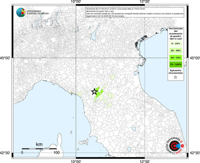 Mappa territorio comunale con almeno 3 questionari