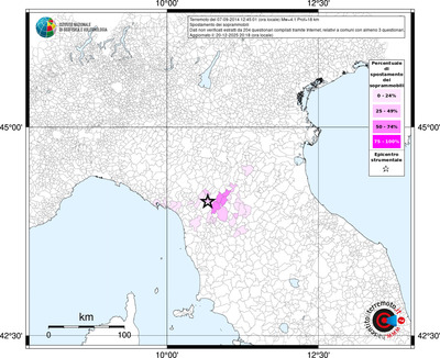 Mappa territorio comunale con almeno 3 questionari