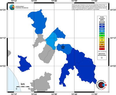Mappa EMS - territori comuni