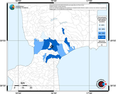 Mappa territorio comunale con almeno 3 questionari