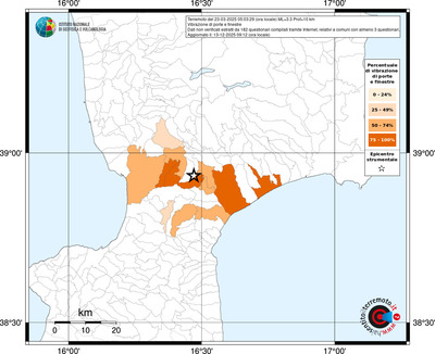 Mappa territorio comunale con almeno 3 questionari