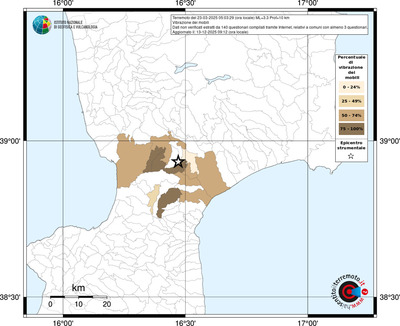 Mappa territorio comunale con almeno 3 questionari