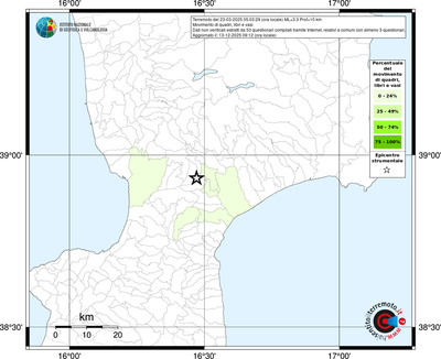 Mappa territorio comunale con almeno 3 questionari