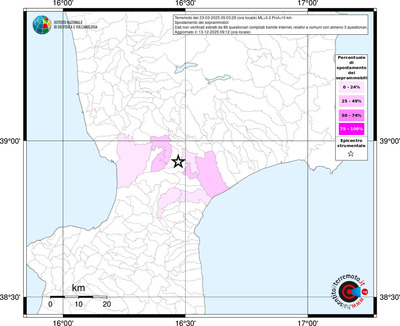 Mappa territorio comunale con almeno 3 questionari