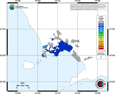 Mappa EMS - territori delle località