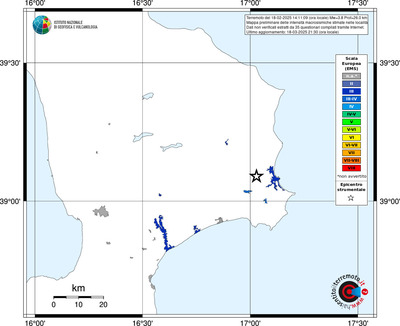 Mappa EMS - territori delle località