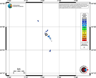 Mappa EMS - territori località