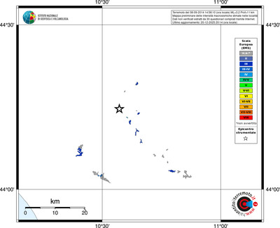 Mappa EMS - territori località